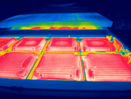 Thermal Image of a Thermoforming Part